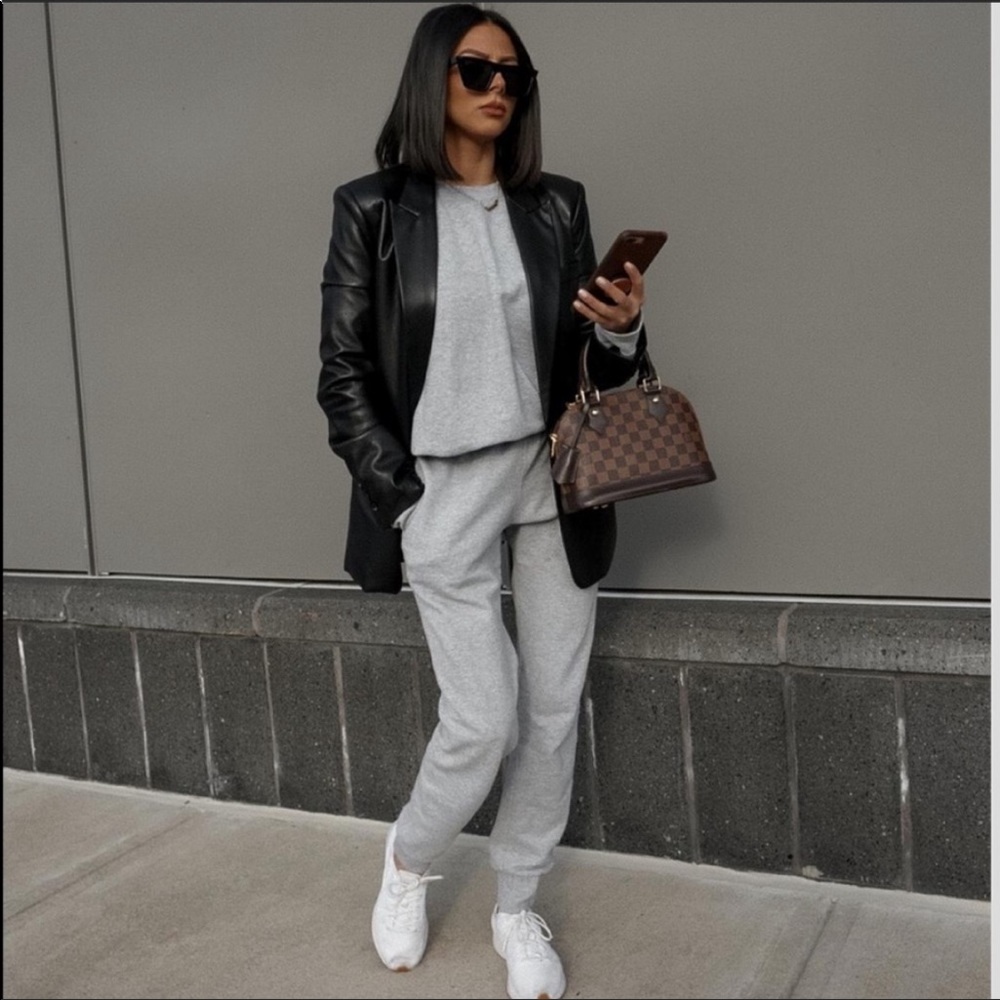 Kenneth Cole Reaction Black Leather Blazer Jacket